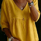 Lace Trim V Neck Plus Size Blouse S to 4XL