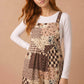 Floral Patchwork Wide Leg Overalls