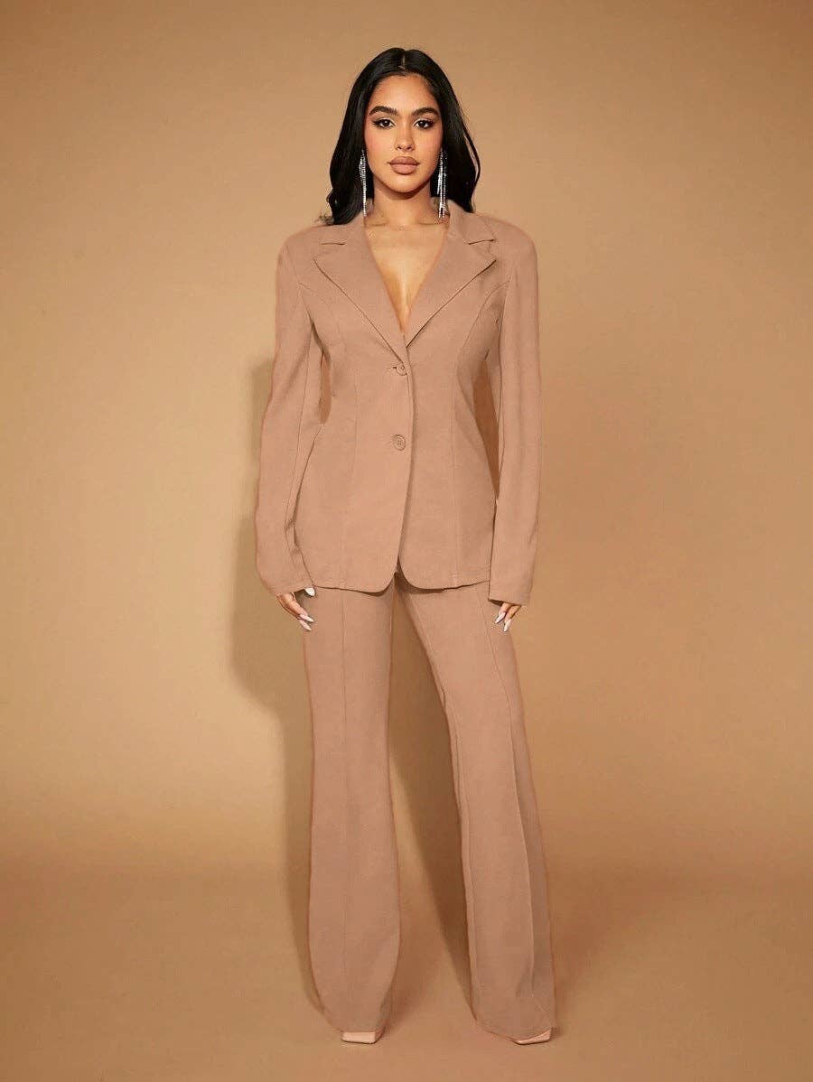 High Waist Straight Leg Pants Women's Work Trousers