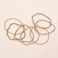 7PCS - Beaded Stretch Stackable Multi Layered Bracelets