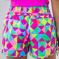 66 Leopard/Checkered High Waisted Athletic Shorts (S-XL): Blue Leopard / Missy / L
