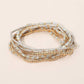 7PCS - Beaded Stretch Stackable Multi Layered Bracelets