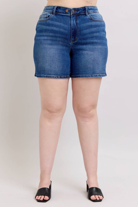 2 Button Mid Length Dad Shorts
