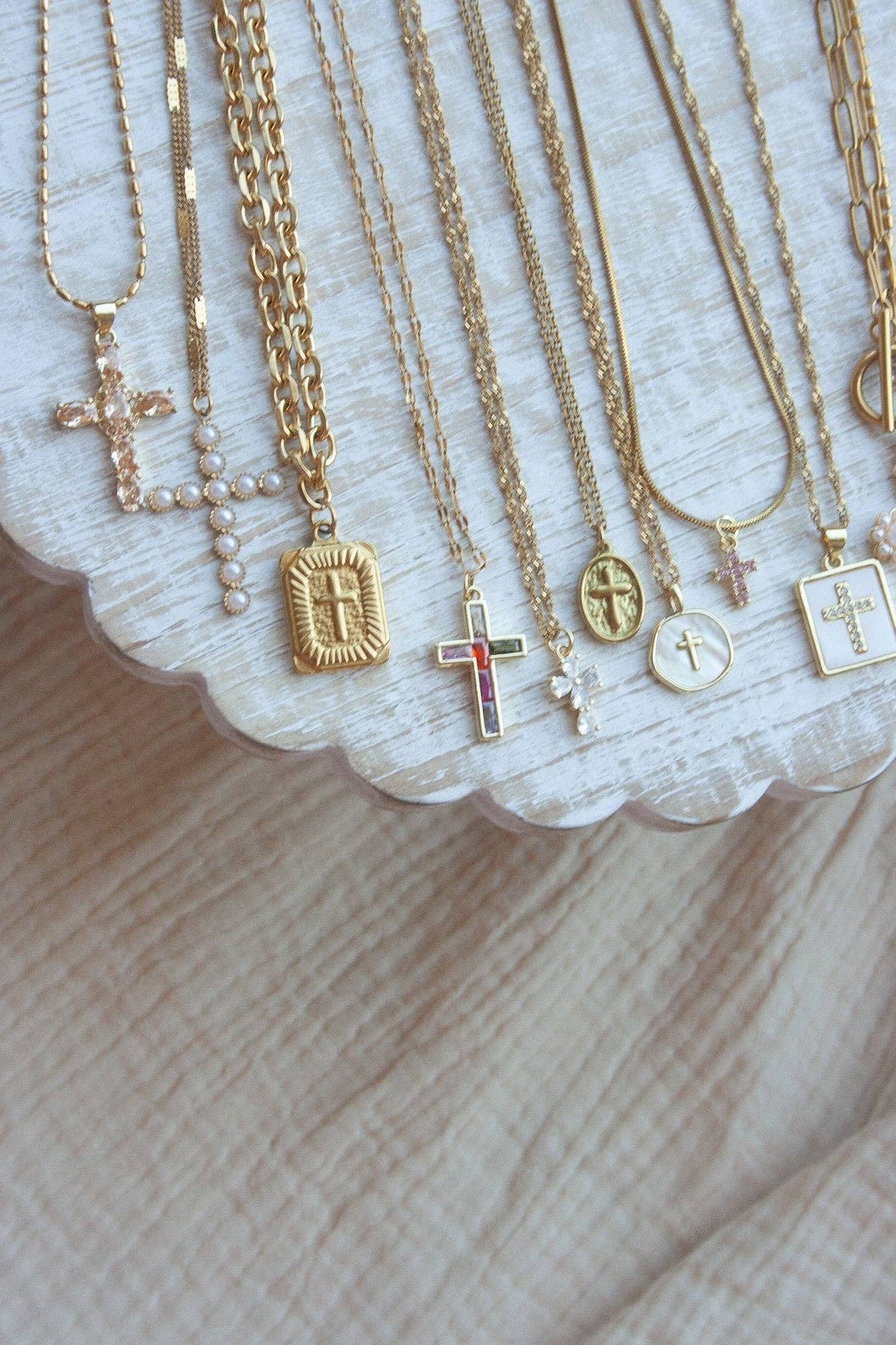 Faithful Cross Necklace Psalm 145:13
