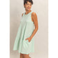 Sleeveless Crewneck Tiered Mini Dress