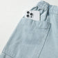 Stripe Mid Rise Drawstring Waist Jeans