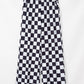 Checked Print High Waist Wide Leg Pants