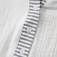 Stripe Button Gauze Bracelet Sleeve Babydoll Blouse