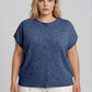 PLUS RAW EDGE SLEEVELESS LIGHTWEIGHT CARDIGAN