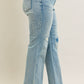 High Waisted Distressed & Knee Patch Straight- PLUS