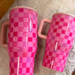 Watercolor Check Tumbler