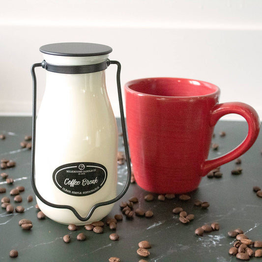 14 oz Milkbottle Candle: Coffee Break