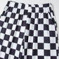 Checked Print High Waist Wide Leg Pants