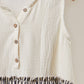 Striped Tiered Button Sleeveless Top