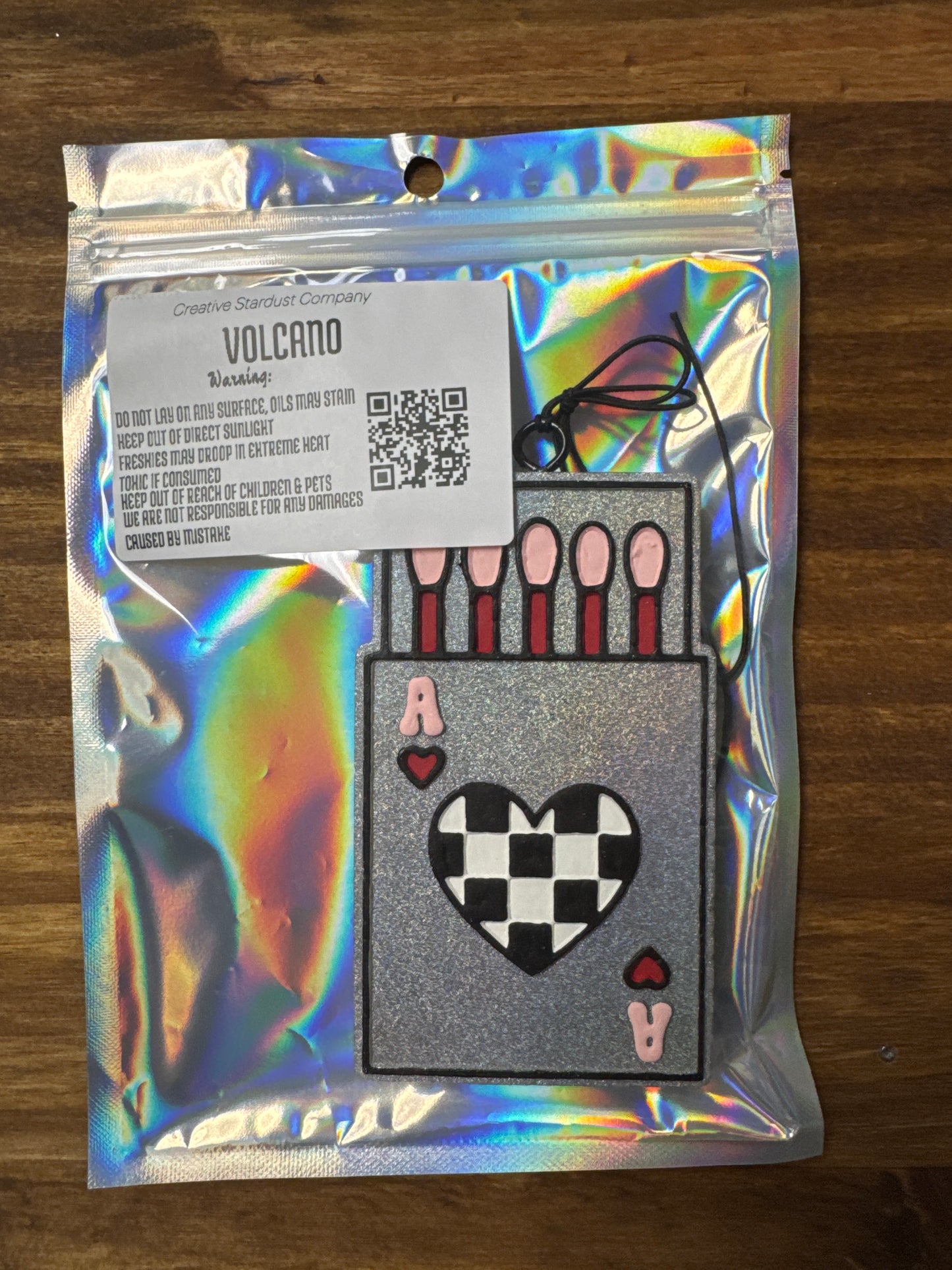 Checkered Ace of Hearts Freshie Volcano