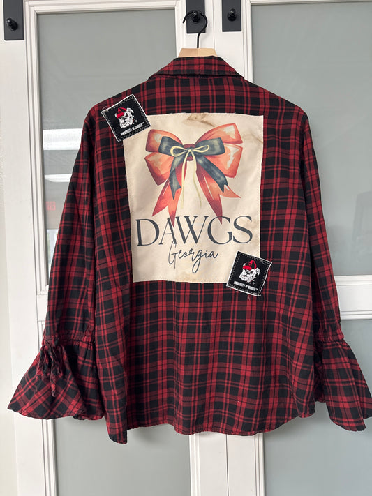 DAWGS GEORGIA BELL SLEEVE FLANNEL