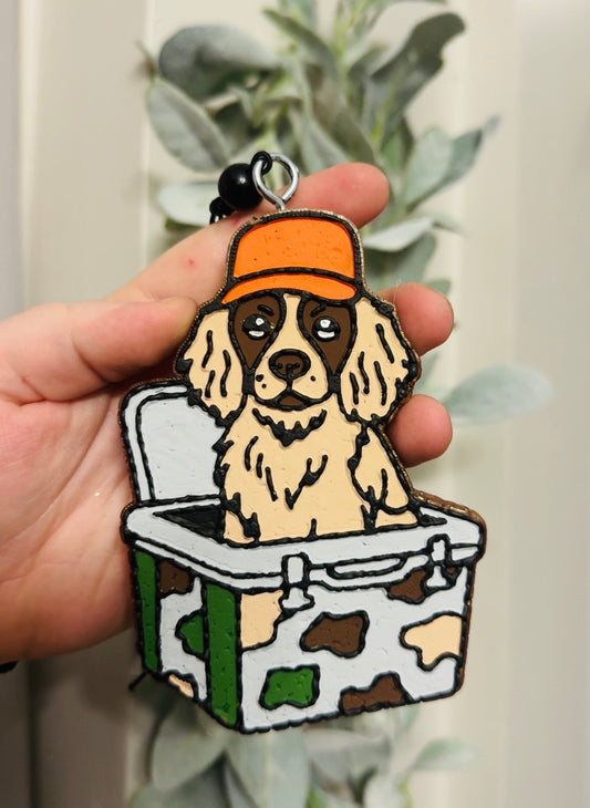 Hunting Dog in Cooler Freshie