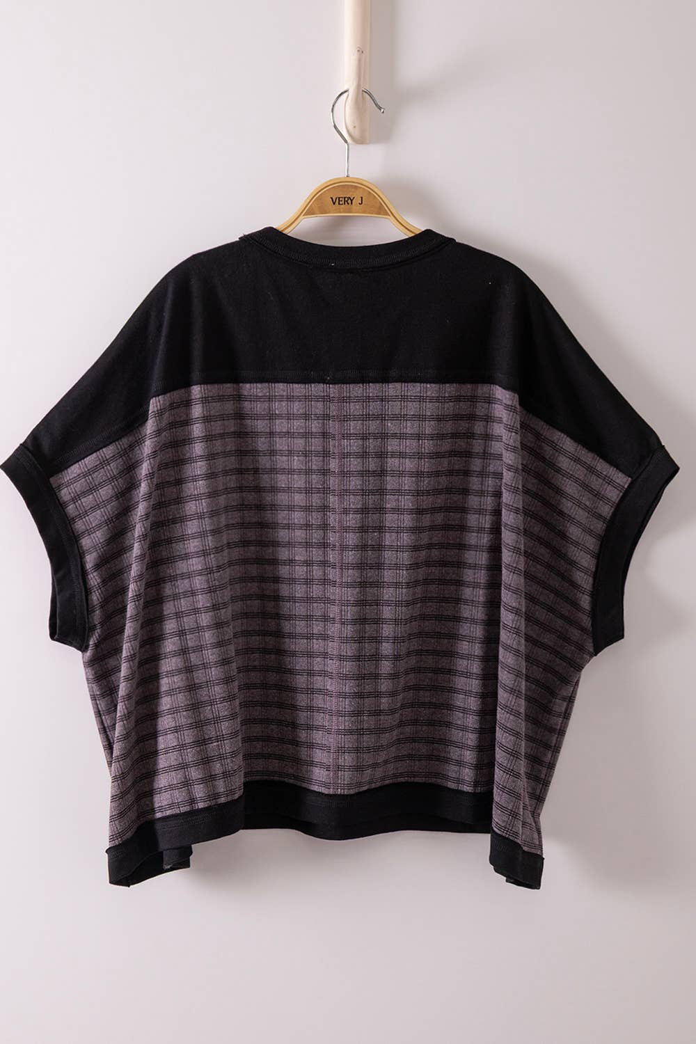 Dolman Sleeve Textured Knit Casual Top Plus Size