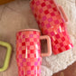 Watercolor Check Tumbler