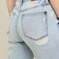 Judy Blue Repair Stitch Detail Destroy Single Cuff