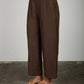 TEXTURED HIGH ELASTIC WAIST LOUNGE PANTS