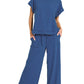 Cotton Slub Tee & Pants 2pc Set  Zenana