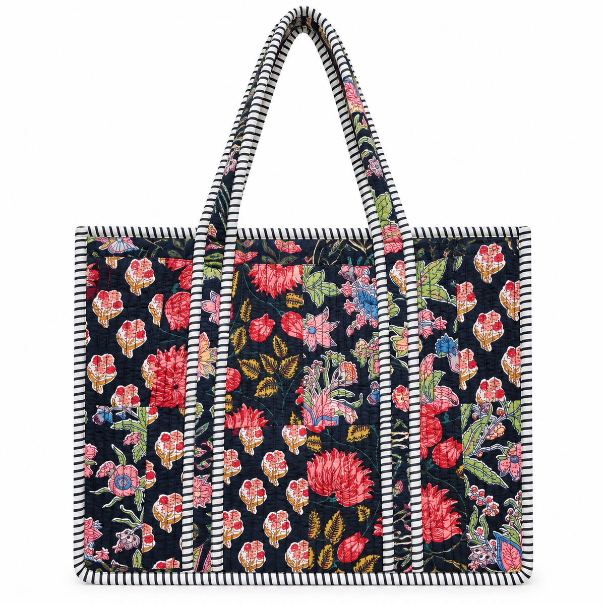 Midnight Botanical Quilted Bag Print
