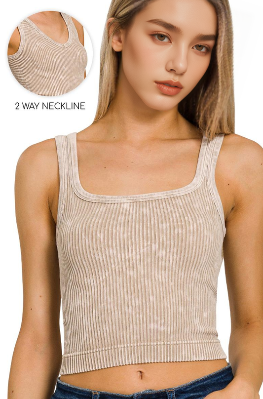 Premium Washed Seamless 2-way Tank