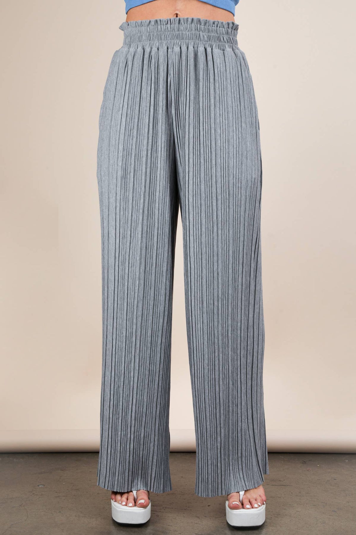 Leopard Print Wide Leg Pleated Pants