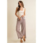 GINGHAM LACE RUFFLED PULL ON PANTS