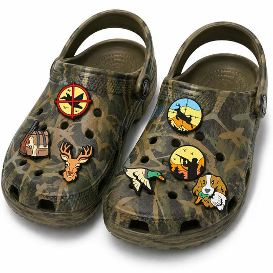 Duck Deer Hunting Shoe Charms Croc