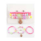12 SET OF 4 - Kids Heart Charm Butterfly Beaded Stretch Bracelet Earring Set