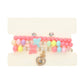 12 SET OF 4 - Kids Heart Charm Butterfly Beaded Stretch Bracelet Earring Set