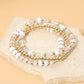 3PCS - Beaded Stretch Multi Layered Bracelets