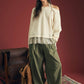 LAYERED HALTER LACE NECK OFF-SHOULDER KNIT TOP