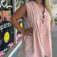 Pink Floral Sleeveless Romper