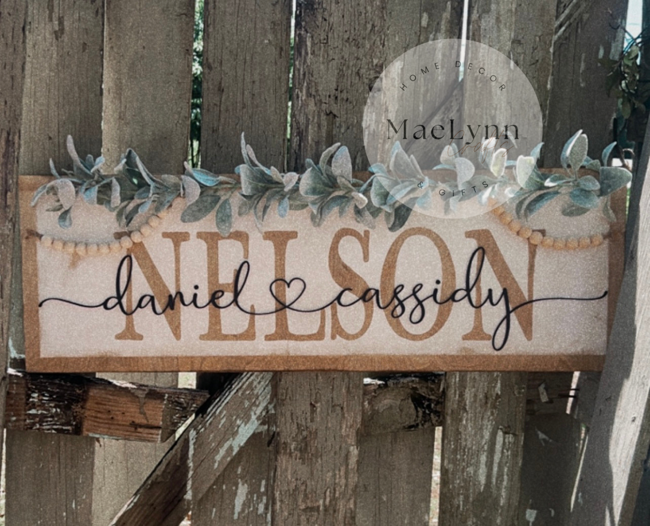 Custom name sign