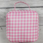Pink Plaid Ruffle Baby Girls Lunch Boxes Bag
