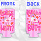 Guess what Chicken butt funny pink koozies
