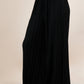 Solid Wide Leg Pleated Pants Plus Size