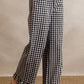 GINGHAM LACE RUFFLED PULL ON PANTS