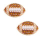 Pave Football Stud Earrings in Shiny Gold