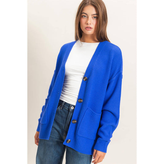 Smith Oversized Knit Buttoned Cardigan