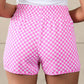 66 Leopard/Checkered High Waisted Athletic Shorts (S-XL): Blue Leopard / Missy / S