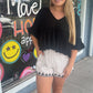 Striped Embroidered Shorts