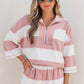 Ava Pink/White Stripe Set