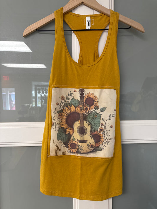 Sunflower & Guitar Tank Top