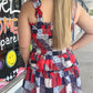 Americana Patchwork Mini Dress