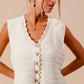 White Knitted Sweater Vest