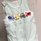 Construction Equipment Gingham Romper